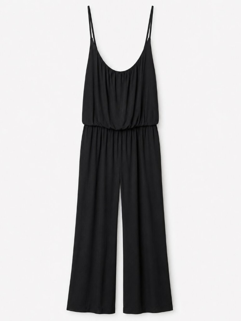 Kayleigh Black Wide Leg Blouson Jumpsuit 2X